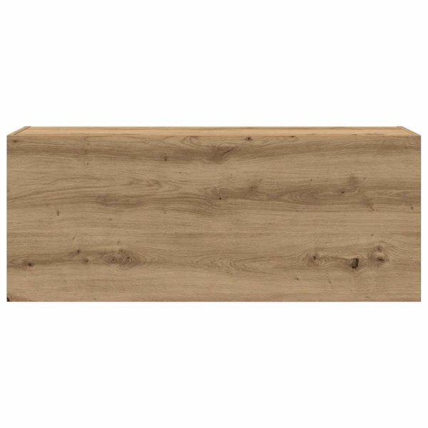 Mueble pared baño madera ingeniería roble artisan 100x25x40 cm M 5