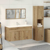 Juego de muebles baño 3 piezas madera ingeniería roble artisan 3