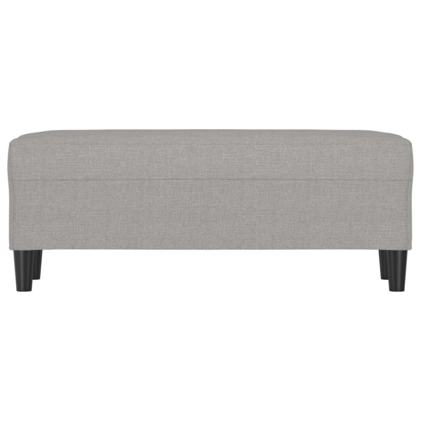 Banco de tela gris claro 100x35x41 cm M 3