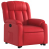Sillón reclinable elevable cuero artificial rojo 3