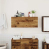 Mueble de pared baño madera ingeniería envejecida 100x25x40 cm 3