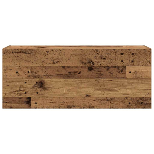 Mueble de pared baño madera ingeniería envejecida 100x25x40 cm M 5