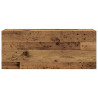 Mueble de pared baño madera ingeniería envejecida 100x25x40 cm 5
