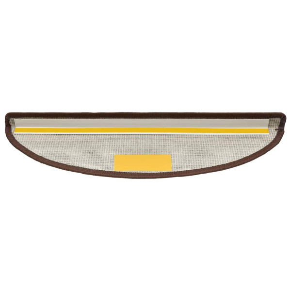 Tapetes de escada 30 pcs 56x17x3 cm castanho café M 4