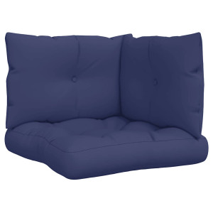 Cojines para muebles de palets 3 uds tela Oxford azul marino H