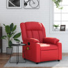 Sillón de masaje reclinable cuero sintético rojo 1