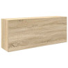 Mueble de pared baño madera ingeniería roble sonoma 100x25x40cm 2