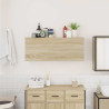 Mueble de pared baño madera ingeniería roble sonoma 100x25x40cm 3