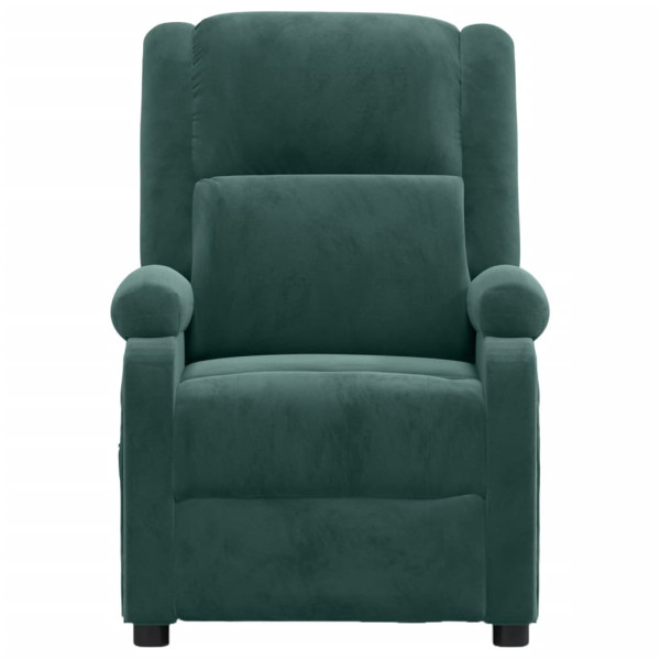 Sillón de masaje de terciopelo verde oscuro M 3