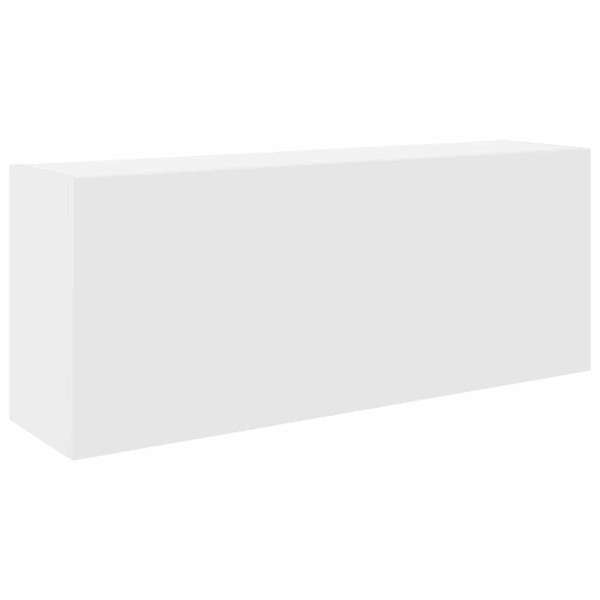 Mueble de pared de baño madera ingeniería blanco 100x25x40 cm M 2