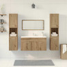 Juego de muebles baño 4 piezas madera ingeniería roble artisan 3