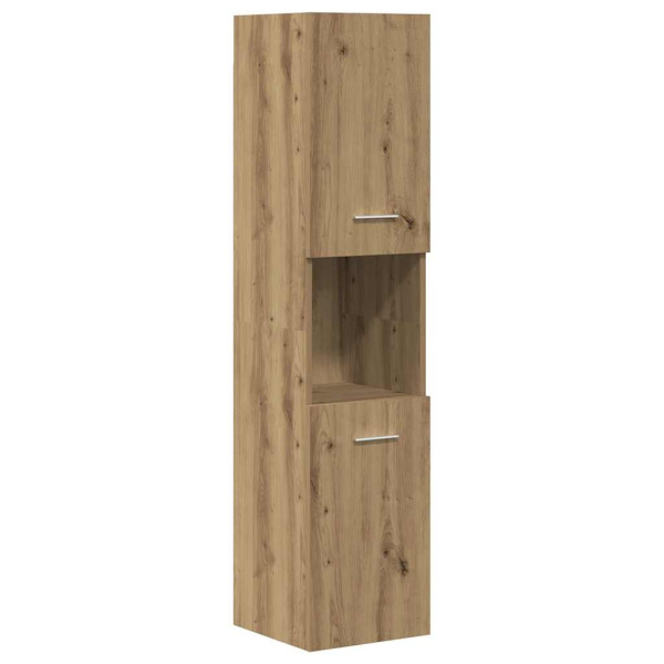 Juego de muebles baño 4 piezas madera ingeniería roble artisan M 4