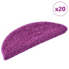 Tapetes de escada 20 pcs 65x21x4 cm violeta 1