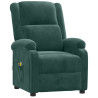 Sillón de masaje eléctrico terciopelo verde oscuro 3
