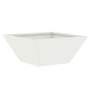 Plantador de Bowl de Jardim Branco 35x35x15 cm em Aço H