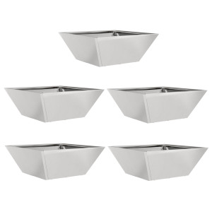 Macetero de Metal Acero Inoxidable 40 x 40 x 15 cm Duradero H