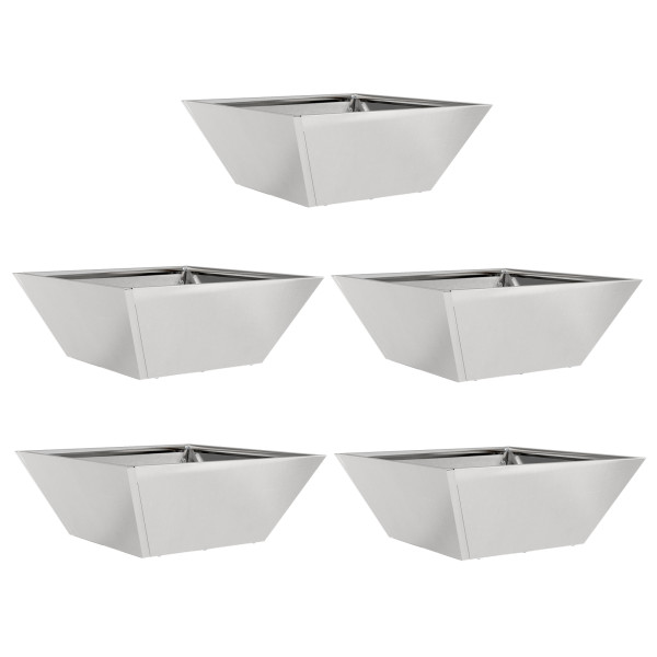 Macetero de Metal Acero Inoxidable 40 x 40 x 15 cm Duradero M 3