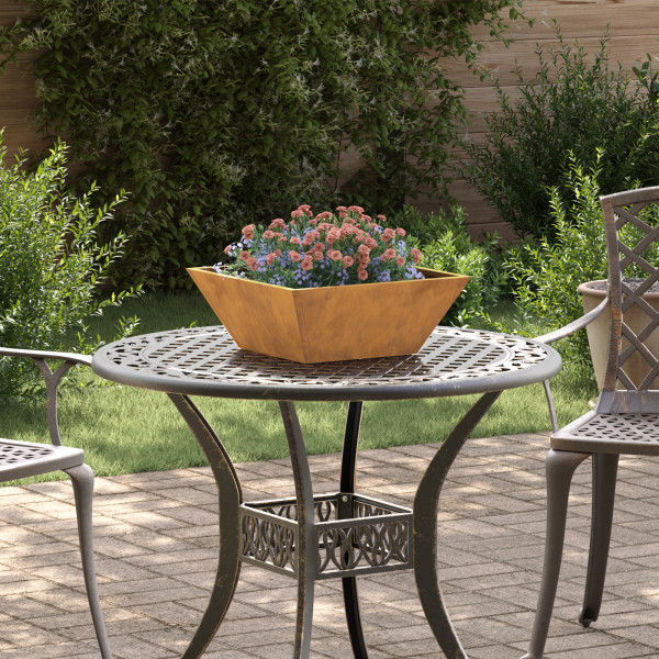 Conjunto de 5 Vasos de Jardim - Corten (40x40x15 cm) M 4