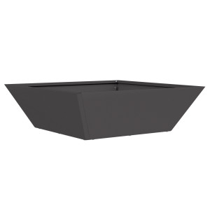 Vaso Bowl Preto 50x50x15 cm em Aço H