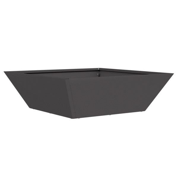 Macetero de Metal Negro Metal 50 x 50 x 15 cm Inlays Decorativas M 2