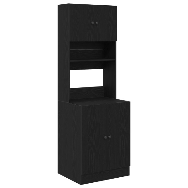 Gabinete de Cocina Roble Negro 60x50x180 cm Madera Elaborada M 3