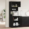Gabinete de Cocina Roble Negro 60x50x180 cm Madera Elaborada 5