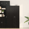 Buffet Alto Roble Negro 40x42.5x185 cm Madera Sólida 1