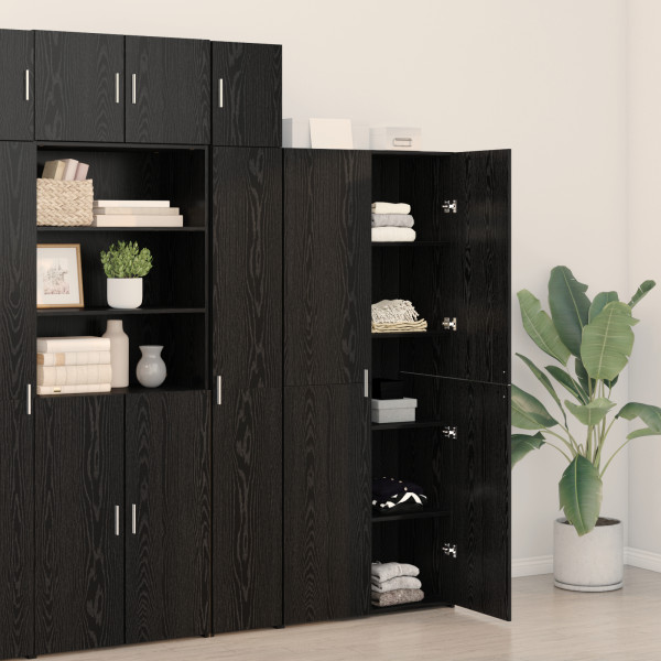 Buffet Alta Carvalho Preto 40x42.5x185 cm Madeira de Engenharia M 5