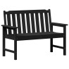 Banco Jardín Negro 120 cm HDPE 3