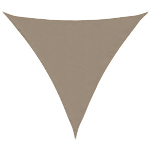 Toldo de vela triangular tela Oxford gris taupe 3.6x3.6x3.6 m H