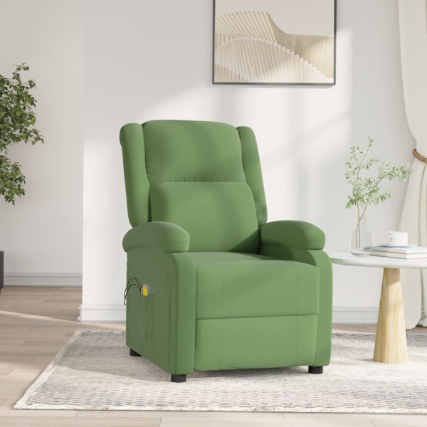 Sillón de masaje eléctrico terciopelo verde claro D