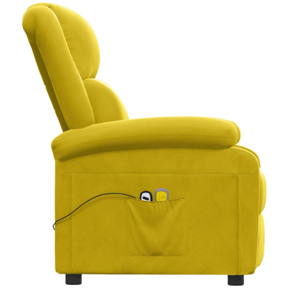 Sillón de masaje eléctrico terciopelo amarillo M 5