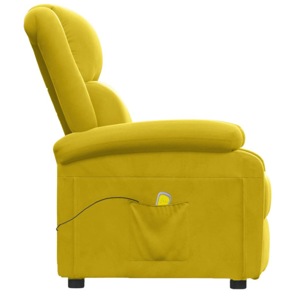 Sillón de masaje de terciopelo amarillo M 4