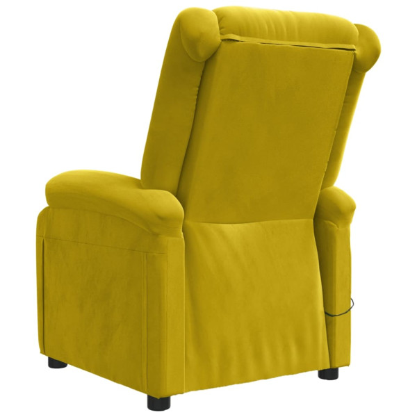 Sillón de masaje de terciopelo amarillo M 5