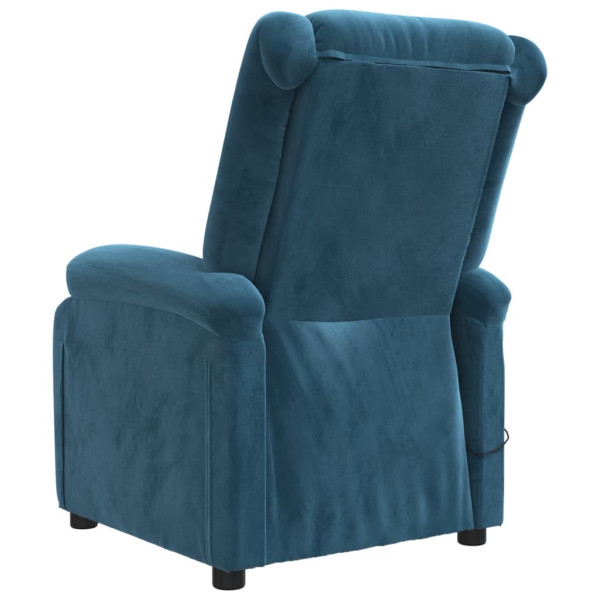 Sillón de masaje de terciopelo azul M 5