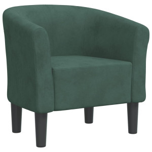 Poltrona veludo verde-escuro H