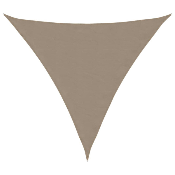 Toldo de vela triangular tela Oxford gris taupe 5x5x5 m M 2
