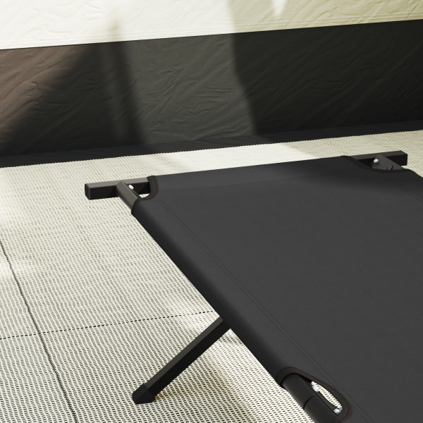 Cama de sol plegable con bolsa de transporte Negra 600D Oxford Fabric M 4