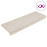 Alfombra autoadhesiva escalera sisal 30 uds 65x21x4 cm Cream 1