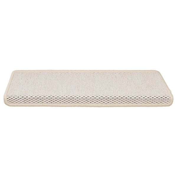 Alfombra autoadhesiva escalera sisal 30 uds 65x21x4 cm Cream M 3