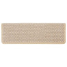 Tapetes escada adesivos aspeto sisal 30 pcs 65x21x4 cm creme 5