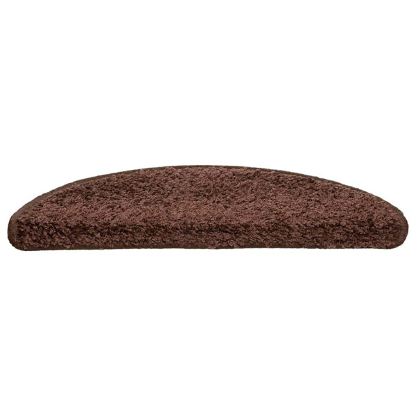 Alfombrilla escalera 30 uds marrón 56x17x3 cm M 3