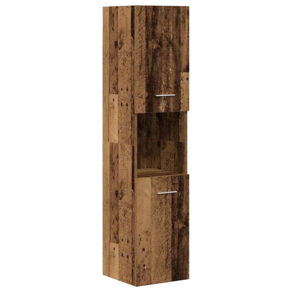 Juego de muebles de baño 4 piezas madera ingeniería envejecida M 4