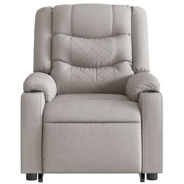 Sillón eléctrico reclinable elevable de tela gris nube M 5