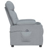 Sillón reclinable eléctrico tela gris claro 5