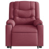 Sillón eléctrico reclinable elevable de tela rojo tinto 5