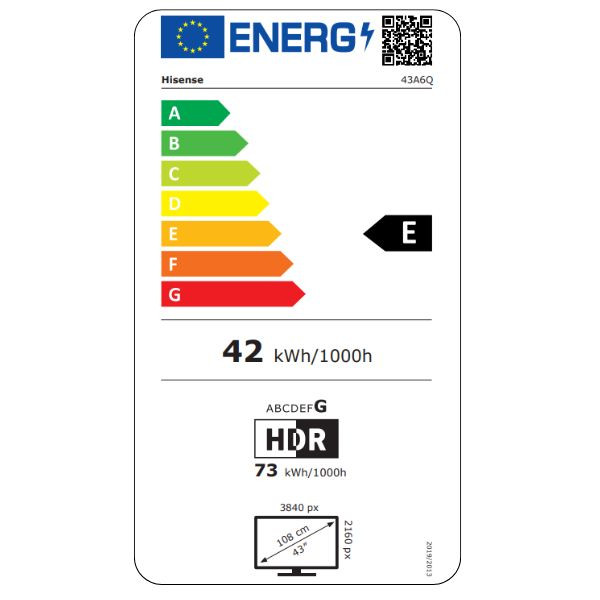 Smart TV HISENSE 43'' UHD 4K 43A6Q negro M 5