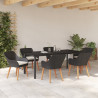 Conjunto de Jantar de 7 Peças Preto em Polyrattan 5
