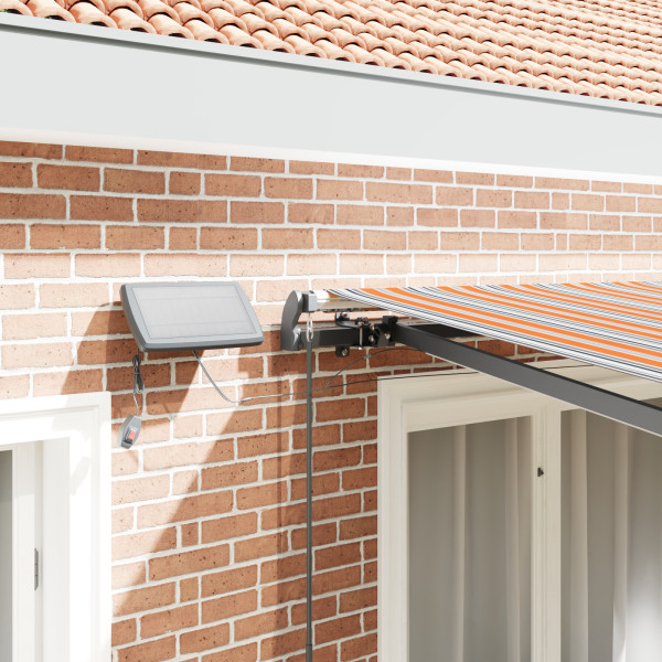 Toldo Retrátil Manual com Listras LED Multicoloridas 300x250 cm M 5