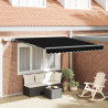 Toldo Retrátil Manual com LED Preto 300x250 cm 1